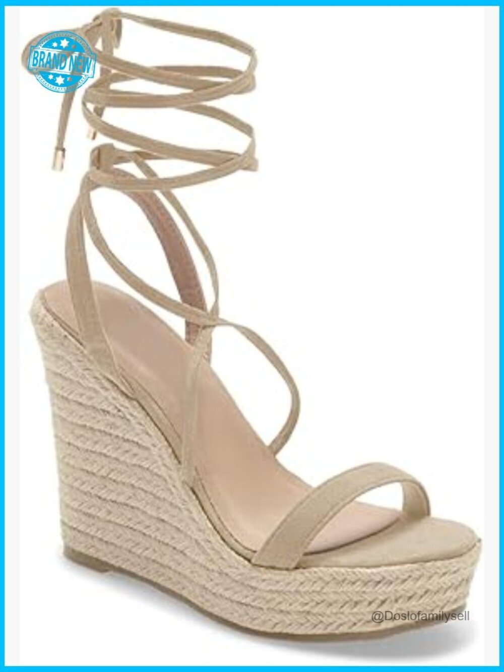 Wedge Espadrille Lace Up Platform Slingback Summer Dress Sandals Women's